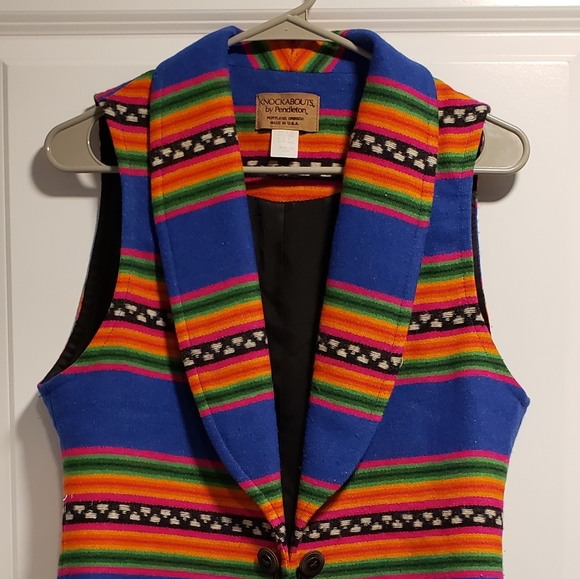 Vintage Pendleton Vest South West Aztec sz Small 1980s 1990s - Picture 2 of 7